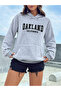 Gray Hooded Oakland Printed Unisex Sweatshirt Hoodie - 3