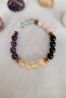 Certified Fluorite, amethyst, citrine, onyx, pink Quartz, hematite Natural Stone Bracelet