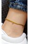 Oil Green Satin Rope Star Detailed Anklet - 3