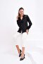 Women's Plus Size Lace Garnished Stone Stripe Detailed Shirt G0057 - 7