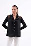 Women's Plus Size Lace Garnished Stone Stripe Detailed Shirt G0057 - 2