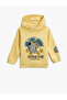 Wolf Printed Hooded Sweatshirt Long Sleeve