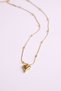 Stainless Steel 2-Piece Necklace Set with Dorica Chain Heart Model - Italian Chain 45 cm Gold Plated Necklace - 2