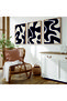 Framed Decorative Painting Black and White Modern Home House Salon Living Room Bedroom Balcony Qmrc - 2