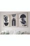 Wooden Framed 3 Piece Abstract Painting Home Home Living Room Bedroom Balcony Decor Qmrc45 - 2