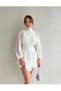 Full Fit Stand Collar Chiffon Cara Dress