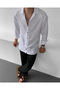 Long Sleeve Viscose Shirt - Comfortable White Fit - 4