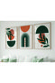 Wooden Framed 3 Piece Abstract Painting Home Home Living Room Bedroom Balcony Decor Qmrc45 - 2