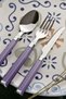 Freya Purple 18 Piece Dessert Fork Spoon Knife Set for 6 Persons