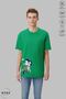 Unisex Crew Neck Motor Double Printed Cotton Oversize Short Sleeve T-Shirt - 2