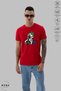 Men's Oversize Crew Neck Cotton Batman And Joker Printed Short Sleeve T-Shirt - 2