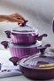 Dream Biogranit 7 Piece Cookware Set Purple - 2