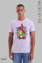Unisex Crew Neck Stitched Rabbit Printed Cotton Oversized Short Sleeve T-Shirt - 3