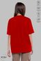Unisex Crew Neck Heart Bubu Dudu Printed Cotton Oversize Short Sleeve T-Shirt - 4