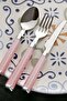 Freya Pembe 18 Piece Dessert Fork Spoon Knife Set for 6 Persons