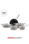 Swiss Crystal Mastermaid 9 Piece Cookware Set Beige