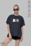 Unisex Crew Neck We Bare Bears Printed Cotton Oversize Short Sleeve T-Shirt - 4