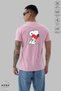 Unisex Crew Neck Snoopy Printed Cotton Oversize Short Sleeve T-Shirt - 3