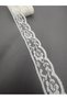 Lycra Free Nylon Lace Guipure Width 3 cm Length 10 Meters White Glitter Edge Lace - 2