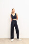 Women's Pleated High Waist Palazzo Pants - 4