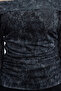 Anthracite Printed Tulle Boat Neck Fitted/Flex Knit Blouse Twoaw25Bz00119 - 3