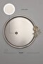 3-Piece Japanese Rose Round Silver Tea and Coffee Presentation Tray, Decorative Serving Tray 22cm