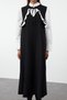 Black Collar Detail Woven Dress Tctaw25Eb00072 - 4