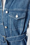 Oversize Denim Vest with Blue Belt Twoaw25Ye00062 - 3