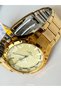 Brand Waterproof, 2 Year Warranty Yellow Color Steel Cord Men Wristwatch+Rosary Bracelet - 3