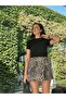 Leopard Patterned Short Skirt - 4
