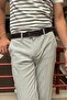 Men'S, 3.5 Cm, 100% Leather, Silver Plated Buckle, Old Money Culture Brown Color Belt 24Kmr01 - 2