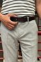 Men'S, 3.5 Cm, 100% Leather, Silver Plated Buckle, Old Money Culture Brown Color Belt 24Kmr01 - 5