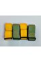 Yellow and Water Green Green Luggage Belt - 4 Cm Total 8 Pieces