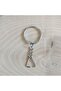 50 Pcs - 25 mm Metal Keychain Ring with Chain Silver Color Amigurumi & Macrame - 2