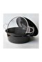 Es San Fryer Pot French Fry Pot with Strainer Basket Black Fireproof Non-Stick - 3