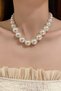 Big Glass Pearl Women's Necklace - 3