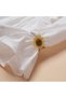 Girl's White Floral Embroidered Cotton Linen Dress - 3