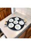 Metal Tea Plate-Coaster-Set of 2, 12 Pieces White Tea Plate, Stainless and Non-Tarnishing - 3