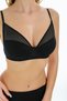 Women's Black Underwire Tulle Detailed Covered Bra 4757037-brandy - 3