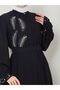Woman's Black Stone Ferace - 2