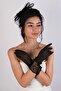Ribbon Detailed Short Costume Gloves and Wedding Veil Set - 2