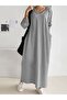 Women's Plus Size V Neck Hooded Dress / Tunic