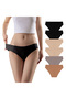 Pack of 6 Basic Non-Marking Laser Cut Flexible Women's Panties