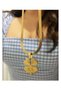 Women's Steel Italian Flat Clover Necklace - 4