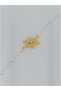 Gold Color Zircon Embellished Gear-Shaped Snowflake Steel Women's Bracelet - 2