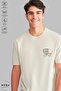 Unisex Crew Neck Bubu Dudu Bicycle Printed Cotton Oversize Short Sleeve T-Shirt - 2