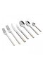 84 Pieces 12 Person Elgn Boxed New Diamond Gold Cutlery Set - 3