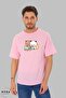 Unisex Crew Neck Bubu Dudu Teddy Bear Printed Cotton Oversize Short Sleeve T-Shirt - 2
