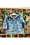 Hooded Baby Fleece Cardigan Bear Green - 3