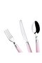 Freya Pembe 18 Piece Dessert Fork Spoon Knife Set for 6 Persons - 3